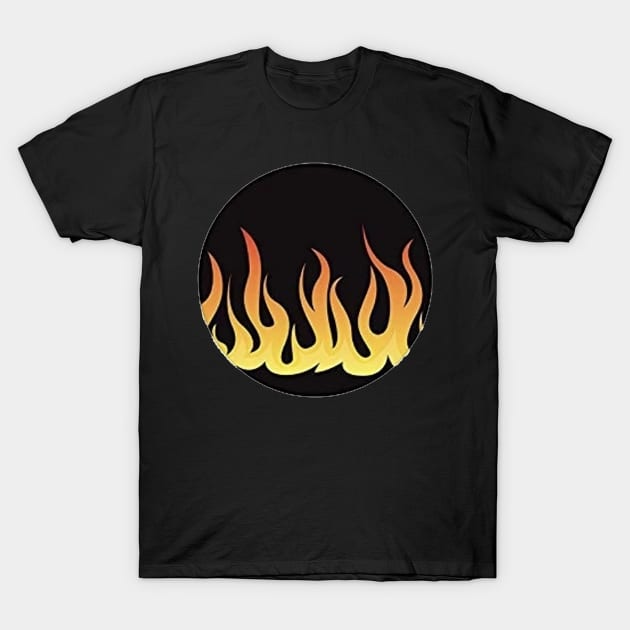 Nostalgic 90's flame T-Shirt by  The best hard hat stickers 